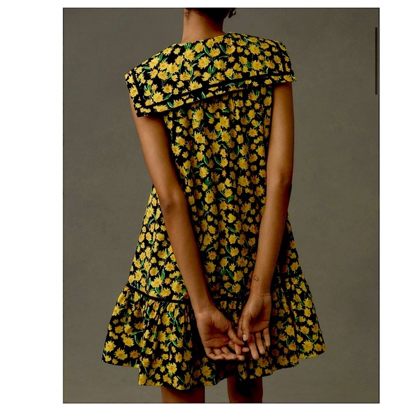 Anthropologie / Maeve Poplin Sunflower Babydoll Dress - Picture 3 of 15